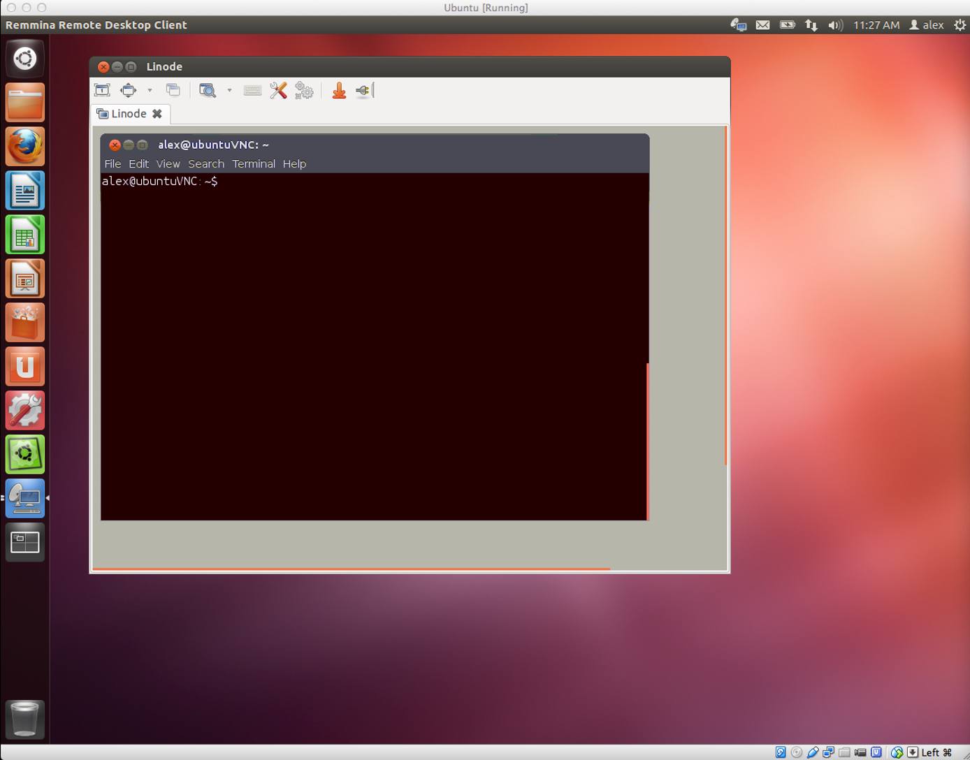 An Ubuntu desktop computer connected to an Ubuntu desktop session on a Linode. An Ubuntu desktop computer connected to an Ubuntu desktop session on a Linode.