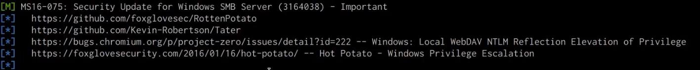 Token impersonation - windows exploit suggester output Token impersonation - windows exploit suggester output